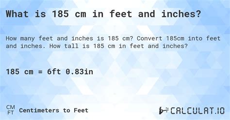 185 cm in feet|185 cm in feet and inches